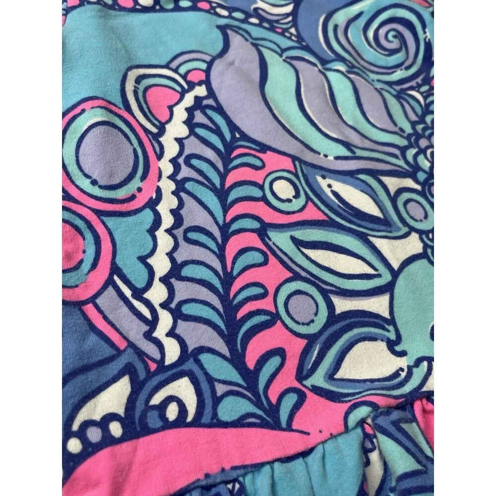 Lilly Pulitzer Kids Girl's KIM Dress MULTI‎ SEA JEWELS Blue Pink XS 2-3
